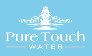 Pure Touch Water brand with serene figure